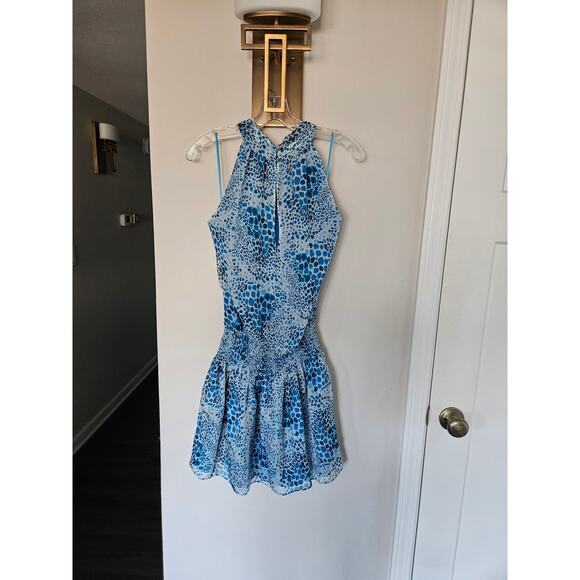 Ramy Brook Blue Printed Ember Silk Dress Size X-Small - Picture 10 of 16
